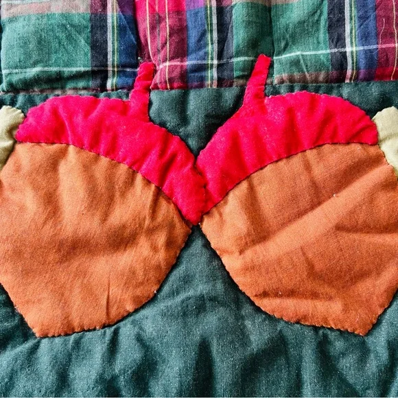 Vintage Rustic Handmade Appliqué Quilt – 52” x 52” - Picture 3 of 10